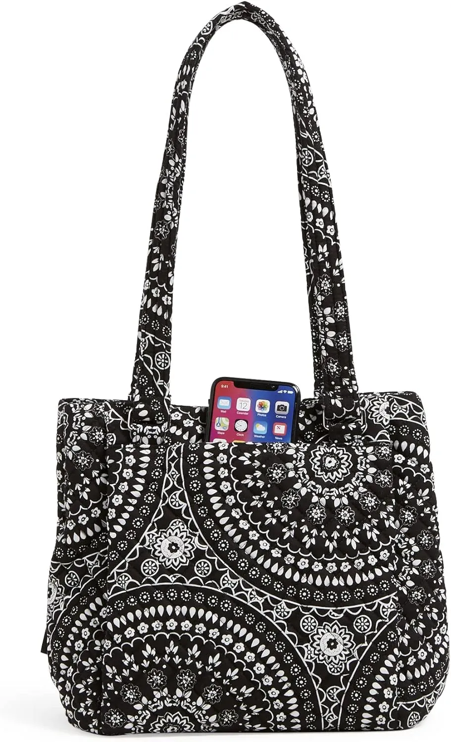 Vera Bradley Women's Cotton Multi-Compartment Shoulder Satchel Purse