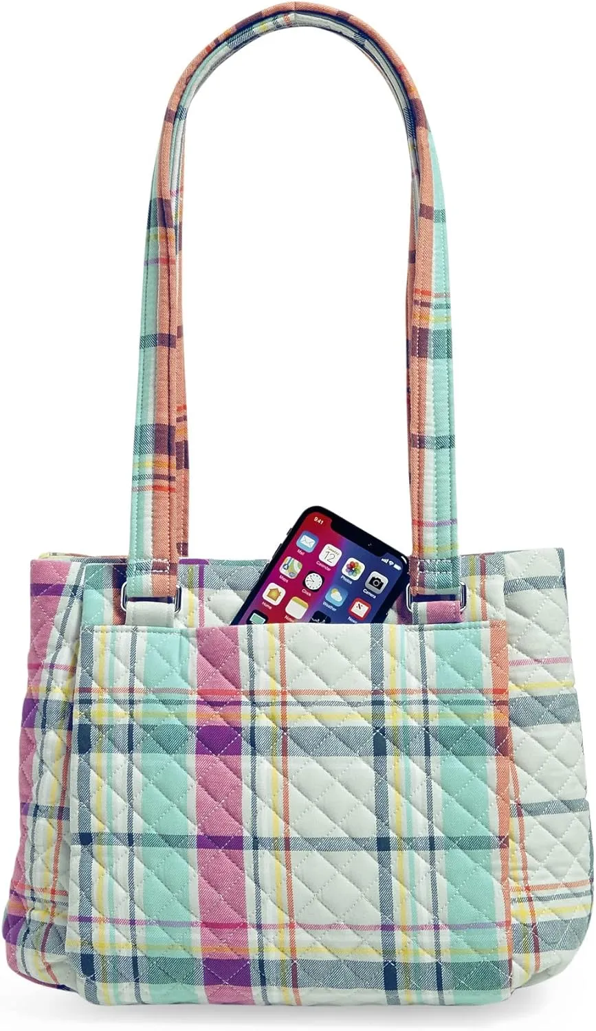 Vera Bradley Women's Cotton Multi-Compartment Shoulder Satchel Purse