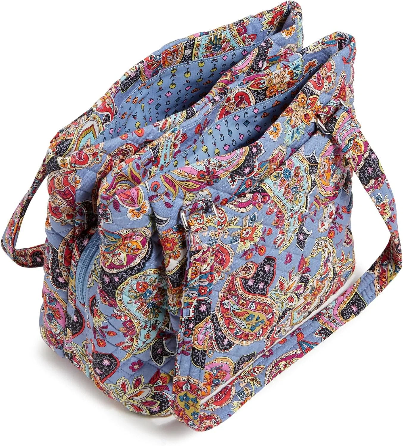 Vera Bradley Women's Cotton Multi-Compartment Shoulder Satchel Purse