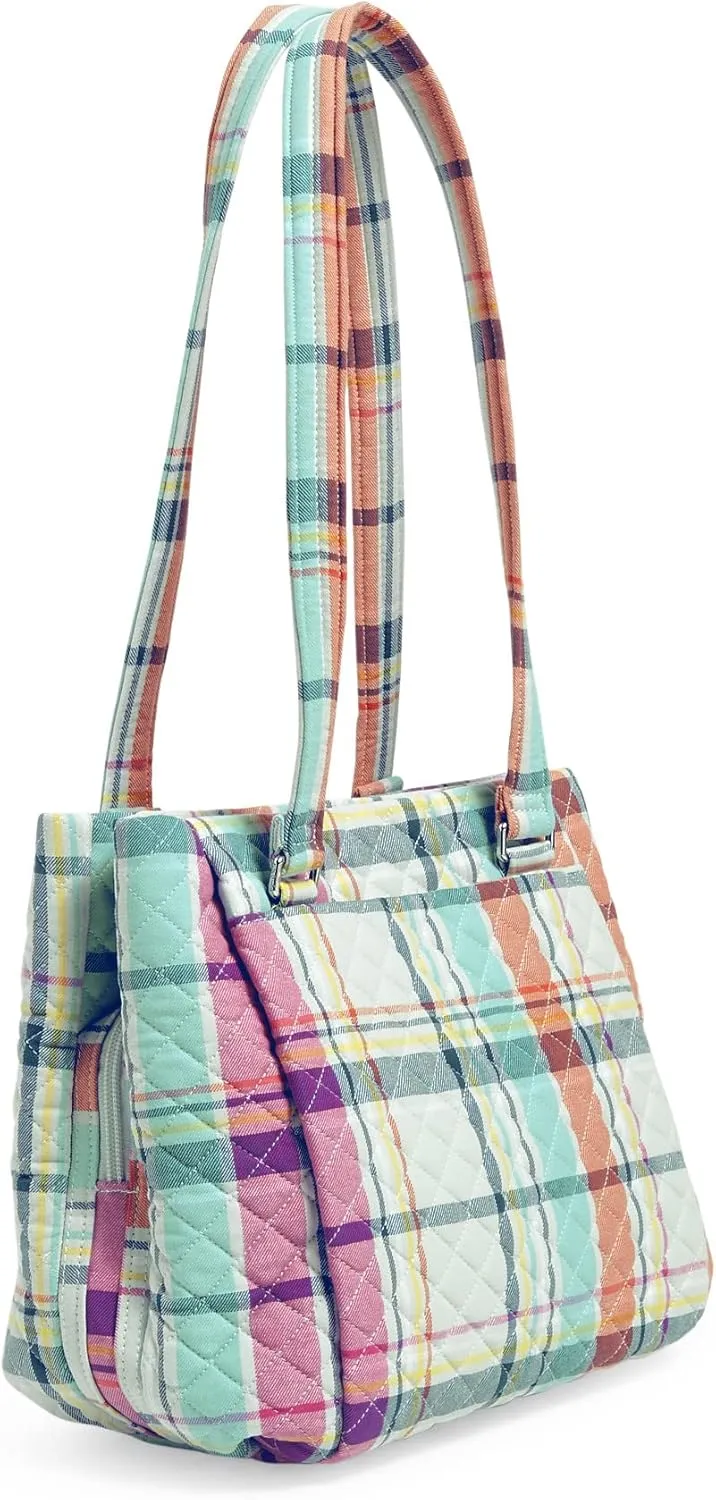 Vera Bradley Women's Cotton Multi-Compartment Shoulder Satchel Purse