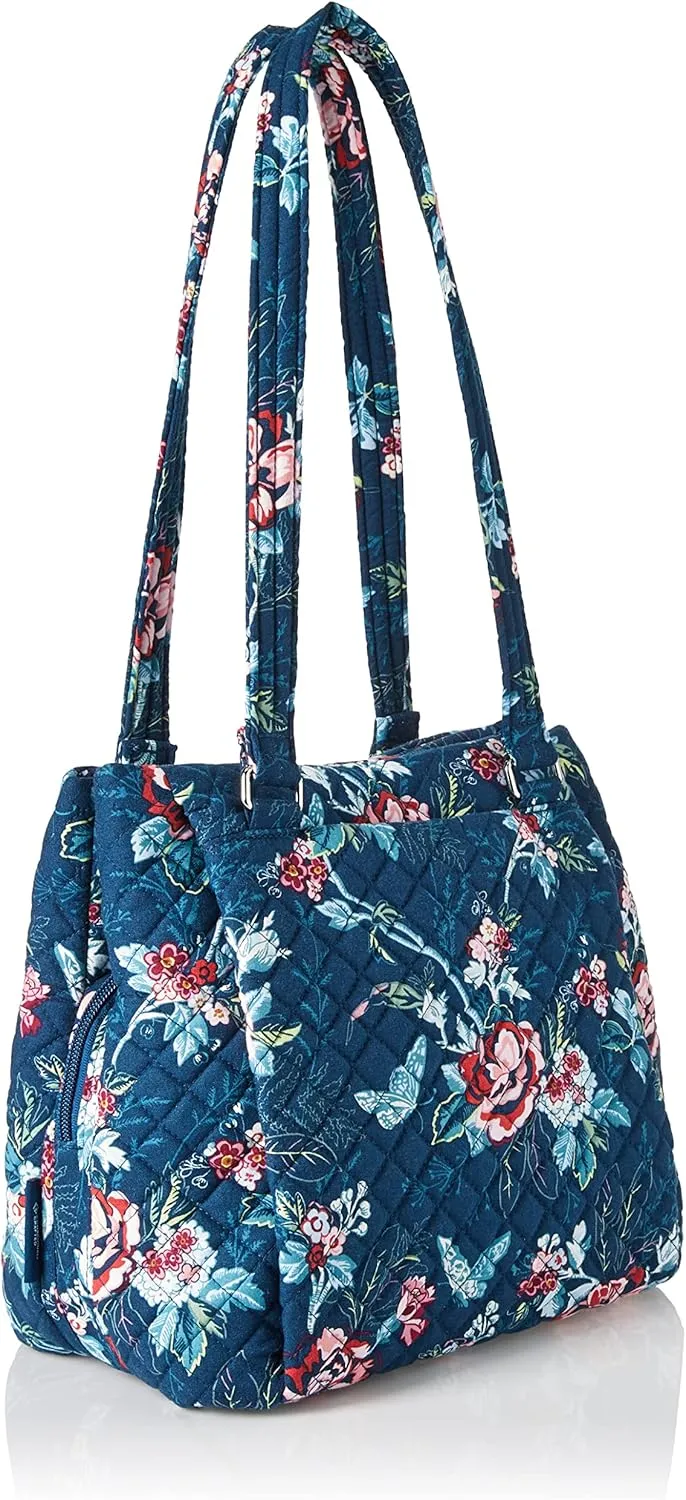 Vera Bradley Women's Cotton Multi-Compartment Shoulder Satchel Purse