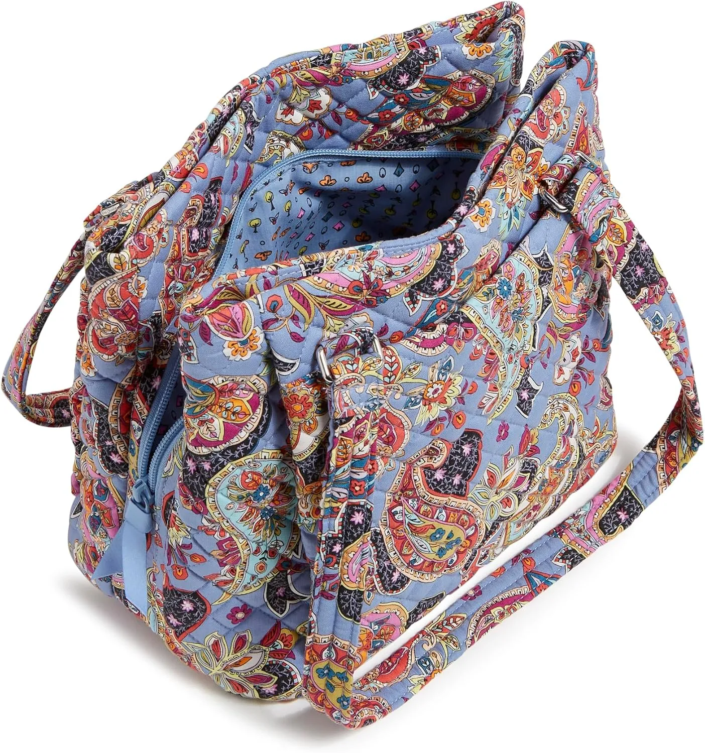 Vera Bradley Women's Cotton Multi-Compartment Shoulder Satchel Purse