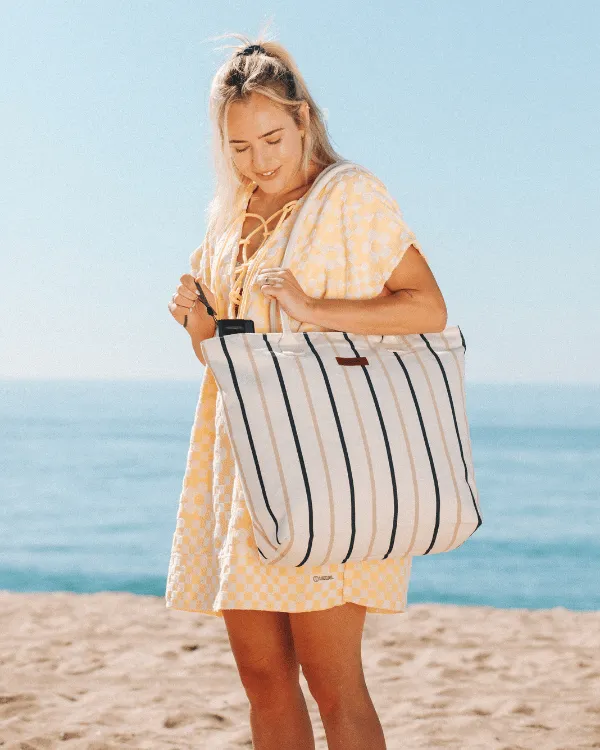 Vert Stripe Beach Tote
