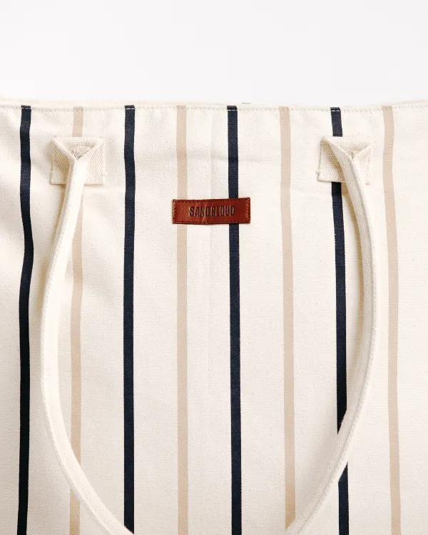 Vert Stripe Beach Tote
