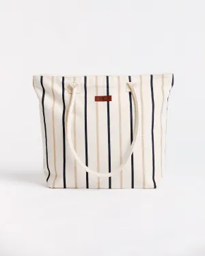 Vert Stripe Beach Tote