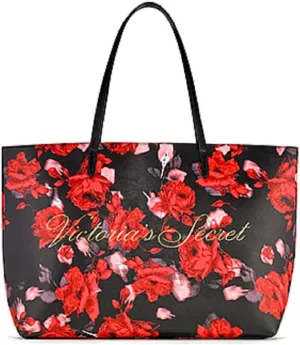 Victoria's Secret Limited Edition 2019 Large Red Floral Rose Tote Bag