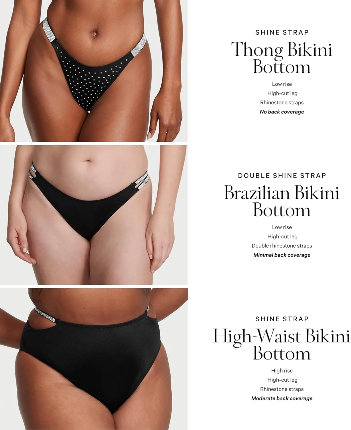 Victoria's Secret Shine Strap High-Waist Cheeky Bikini Bottom