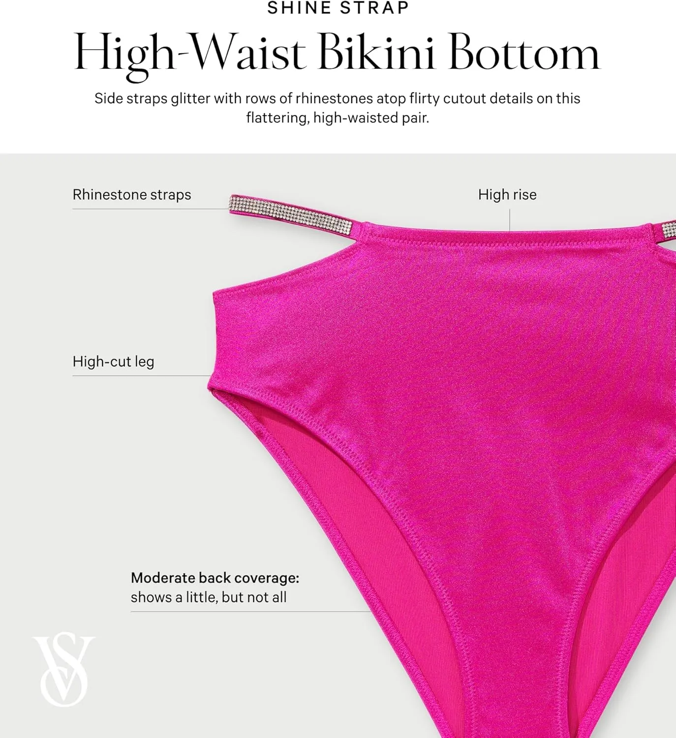 Victoria's Secret Shine Strap High-Waist Cheeky Bikini Bottom