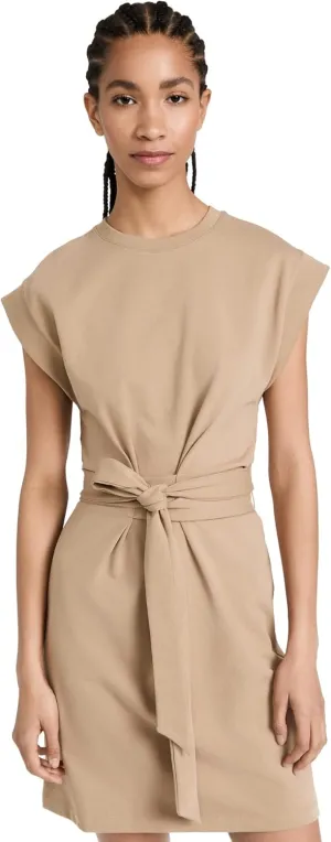 Vince Women's Short Sleeve Tie Waist Dress
