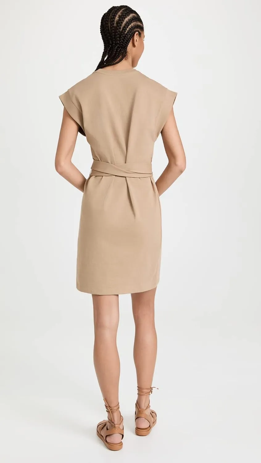 Vince Women's Short Sleeve Tie Waist Dress