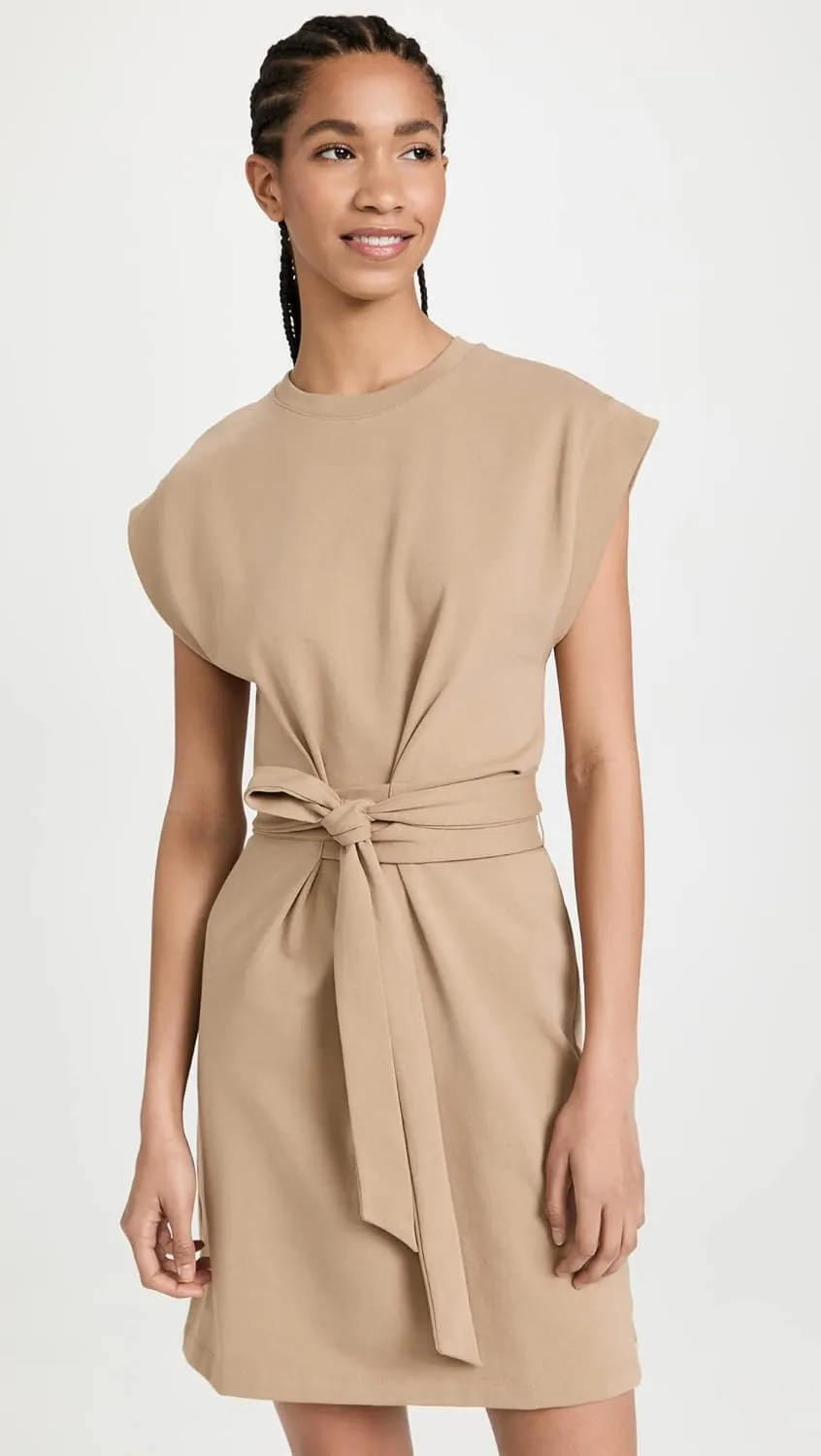 Vince Women's Short Sleeve Tie Waist Dress