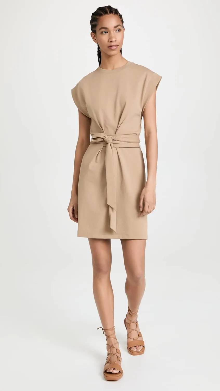 Vince Women's Short Sleeve Tie Waist Dress