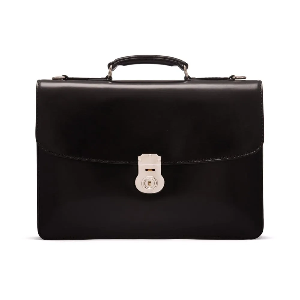 Vintage Leather Harvard Briefcase - Black
