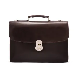 Vintage Leather Harvard Briefcase - Brown