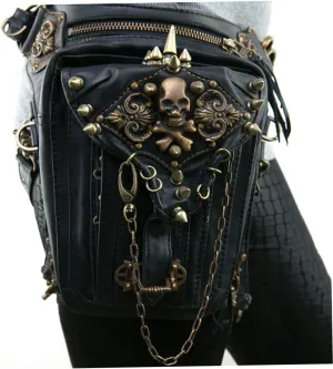 Vintage Steampunk Waist Pack, Retro Crossbody Bag Vintage Steampunk Waist Pack Motorcycle Leg Purse Shoulder Bag For Women, Motorcycle Leg Purse
