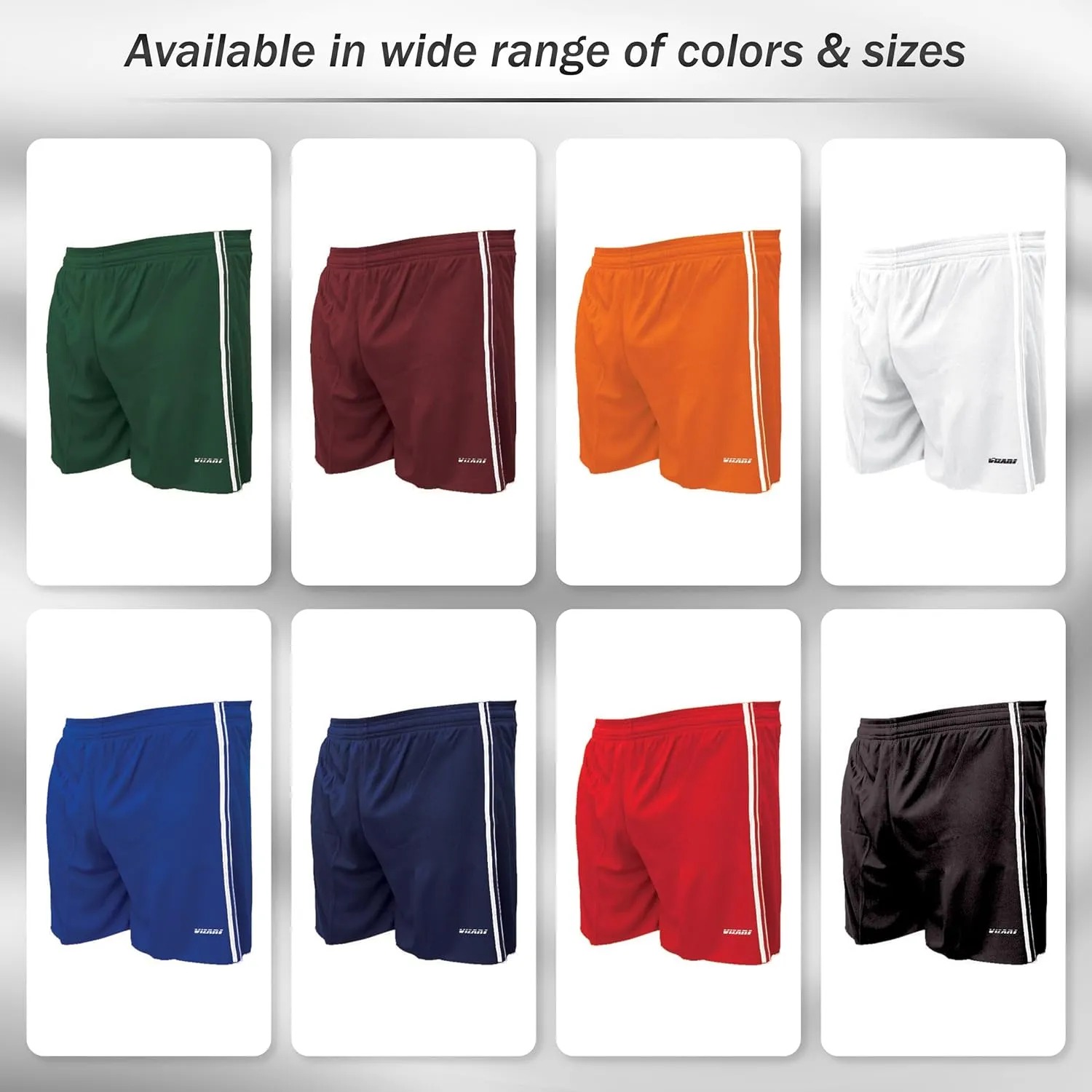 Vizari Athletic Shorts for Youth | Breathable Polyester Perfect for Soccer, Gym, Running, and Sports Play