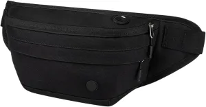 Waist Bag Men Women resist Large Hiking Belt Bags Shoulder Crossbody Running Walking(Dark Black)