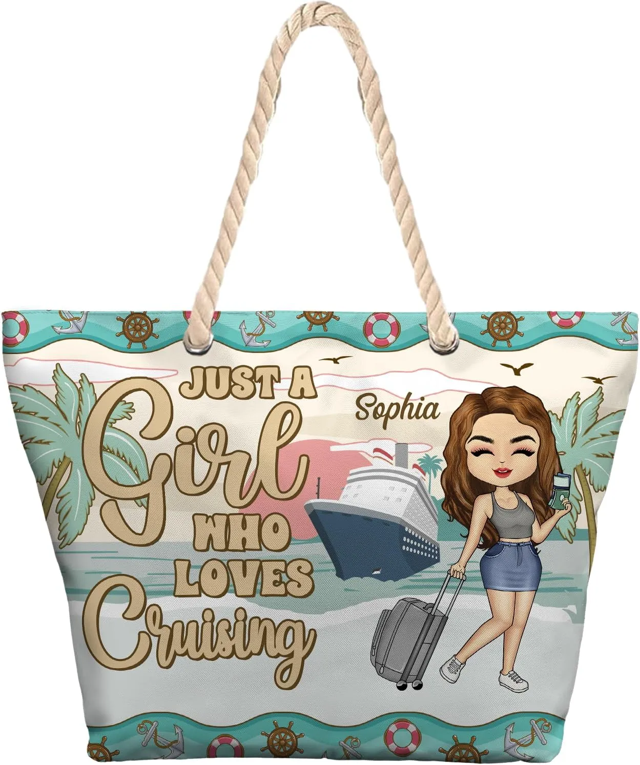 WANDER PRINTS Personalized Beach Bag - Gift for Bestie