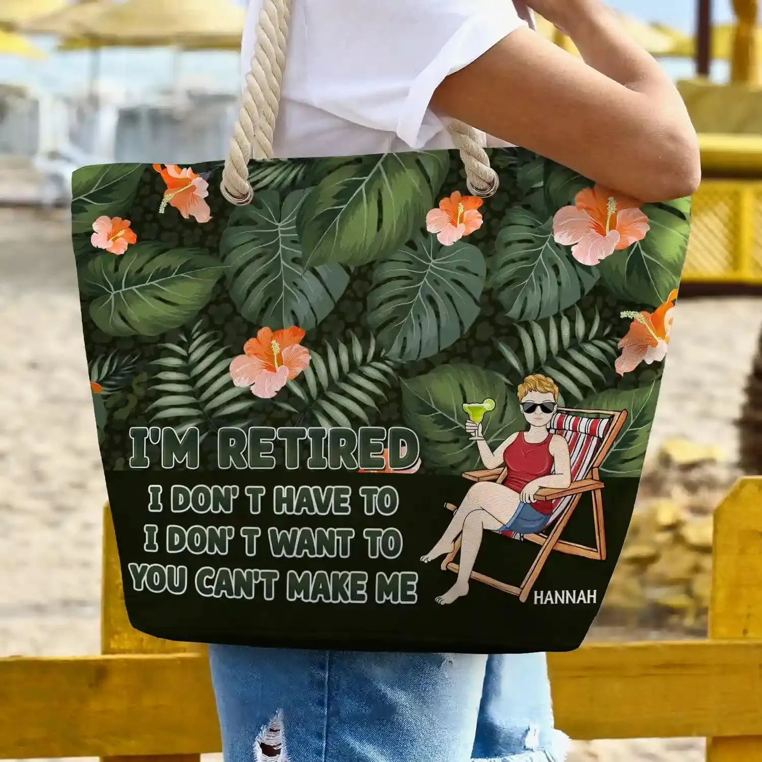 WANDER PRINTS Personalized Beach Bag - Gift for Bestie