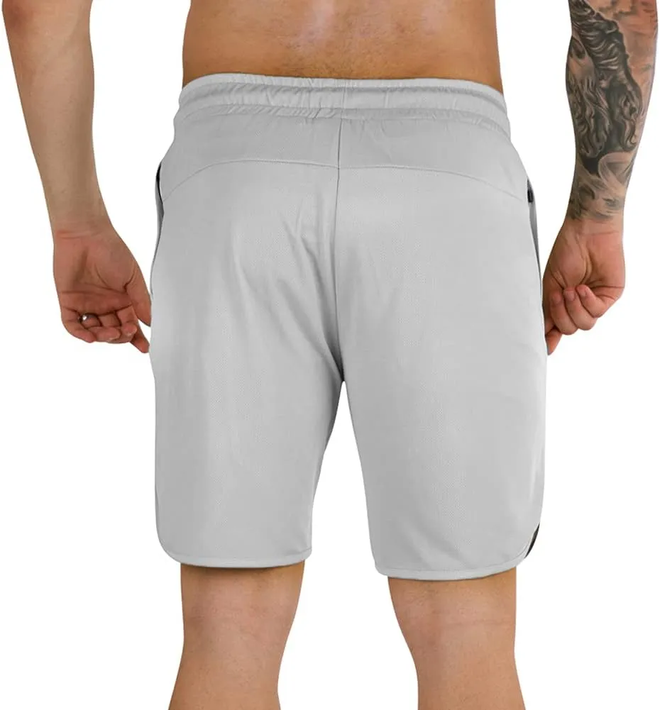 Wangdo Men's 7" Running Shorts with Zipper Pocket for Gym & Athletics