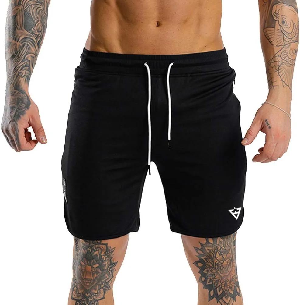 Wangdo Men's 7" Running Shorts with Zipper Pocket for Gym & Athletics