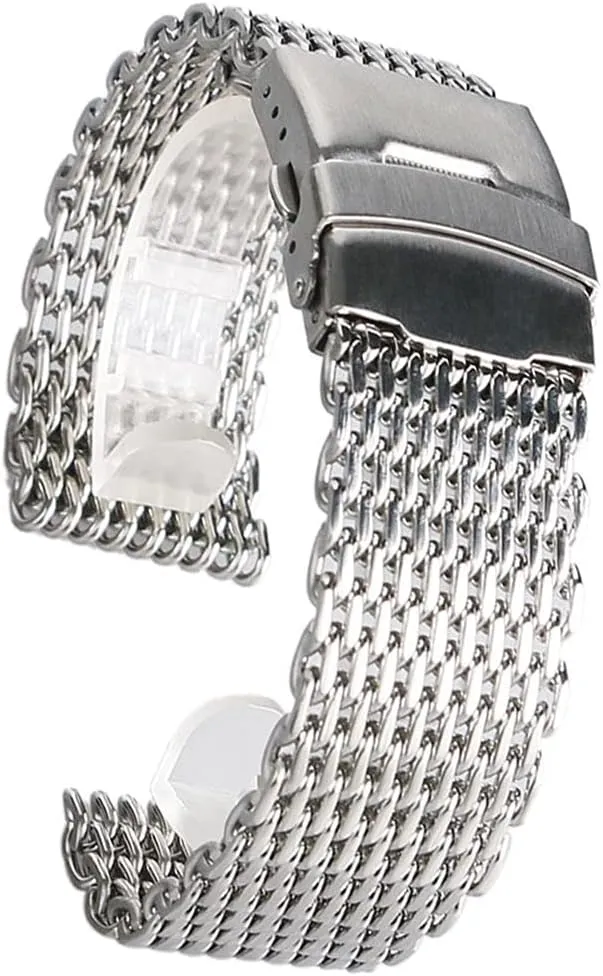 Watch Straps, 18Mm 20Mm 22Mm 24Mm Black/Blue/Rose Gold Stainless Steel Mesh Wrist Watch Band Fashion Men Quartz Watch Band, Watch Band Replacement