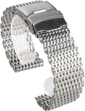 Watch Straps, 18Mm 20Mm 22Mm 24Mm Black/Blue/Rose Gold Stainless Steel Mesh Wrist Watch Band Fashion Men Quartz Watch Band, Watch Band Replacement