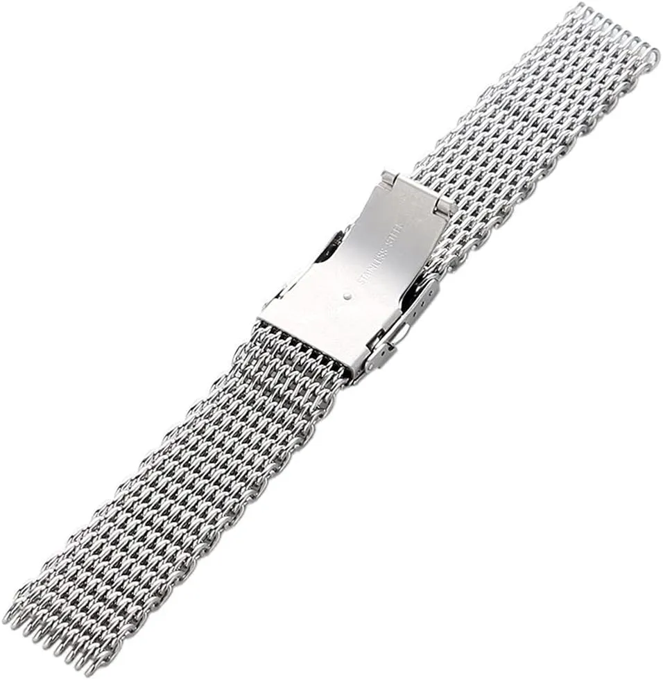 Watch Straps, 18Mm 20Mm 22Mm 24Mm Black/Blue/Rose Gold Stainless Steel Mesh Wrist Watch Band Fashion Men Quartz Watch Band, Watch Band Replacement