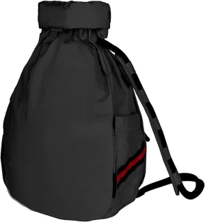Water-Resistant Drawstring Bag - Expandable 30L with Anti-Theft Zipper Pockets - Ideal Small Cinch Backpack for Men, Women, and Kids - Perfect Gym, Beach, School, and Travel Bag (Black)