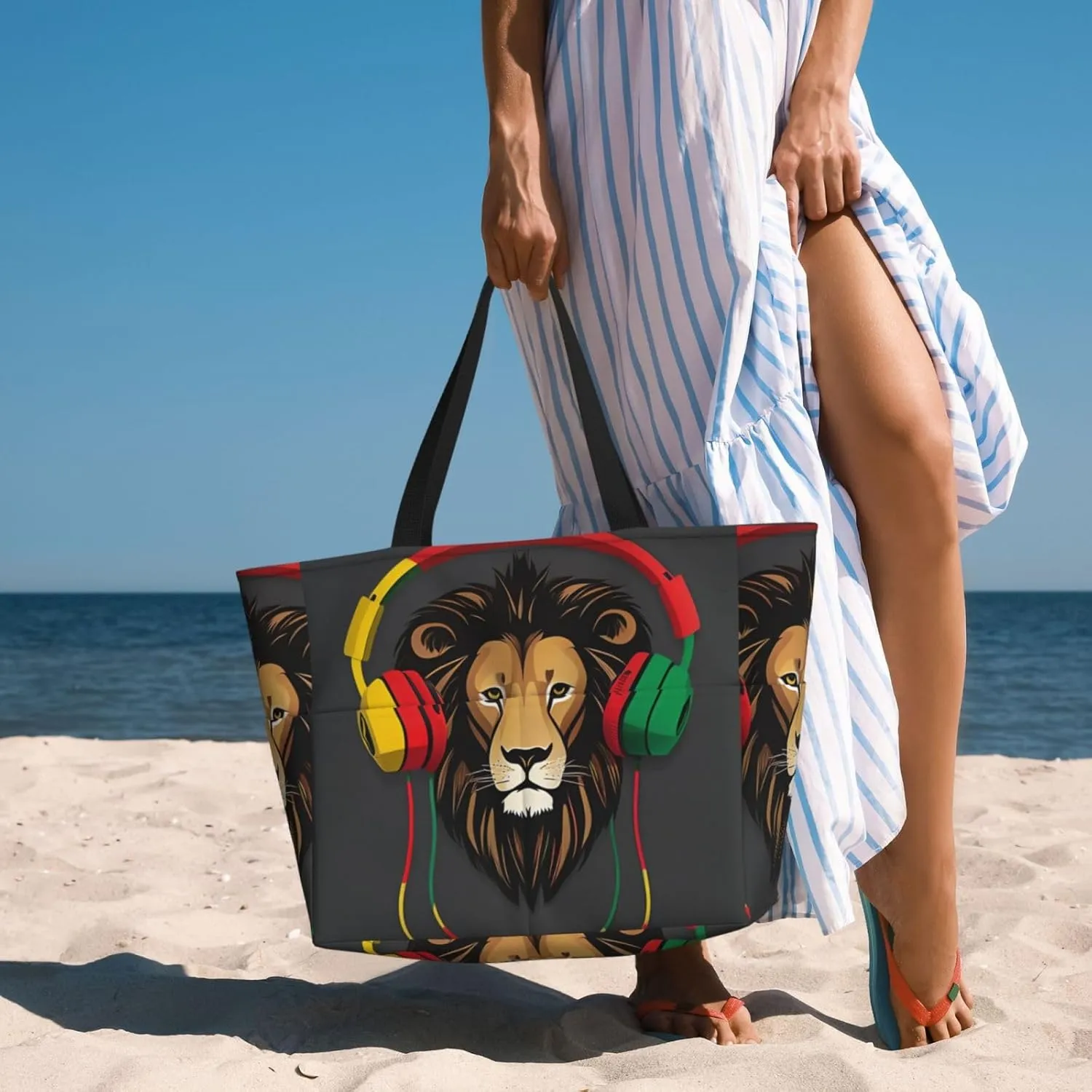 Waterproof Beach Tote Pool Bags for Women Ladies, Extra Large Gym Tote Carry On Bag for Weekender Travel