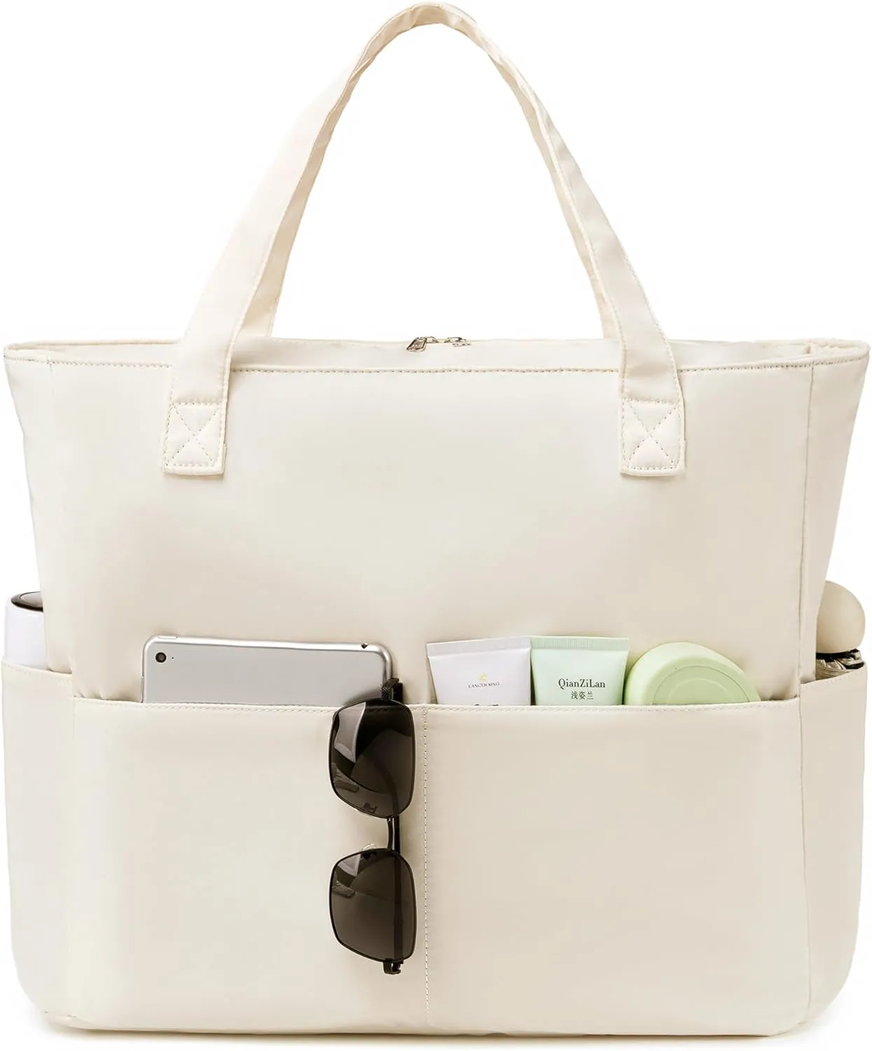 Waterproof Beach Tote Pool Bags for Women Ladies Extra Large Gym Tote Carry On Bag With Wet Compartment for Weekender Travel