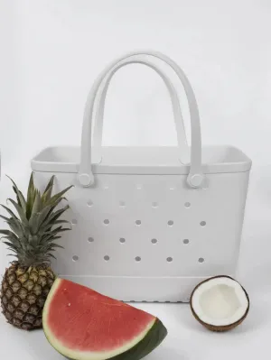 Waterproof Eco-Friendly Vegan Tote Bag - White