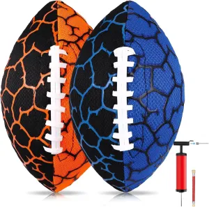 Waterproof Football Toys for Pool, Beach & Backyard - 2 Pack Size 9.25
