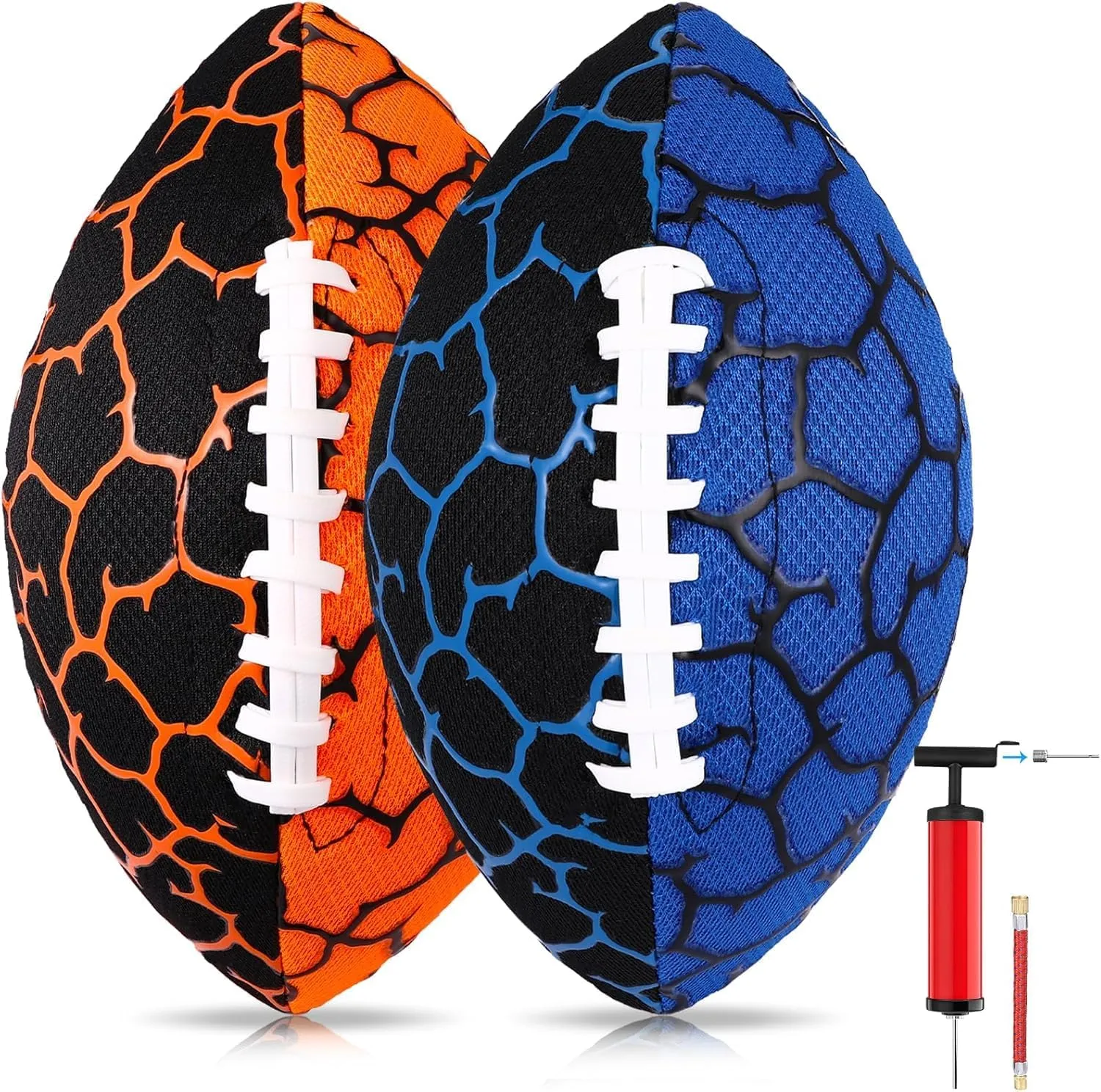 Waterproof Football Toys for Pool, Beach & Backyard - 2 Pack Size 9.25