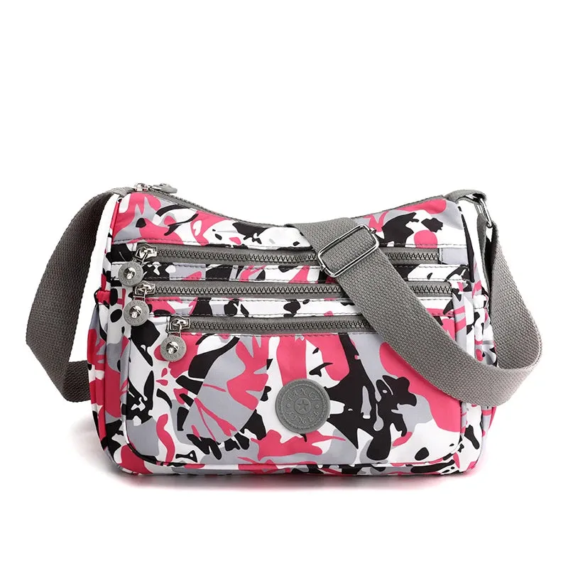 Waterproof Nylon Satchel Crossbody Shoulder Purse Handbag for Women Messenger Bags