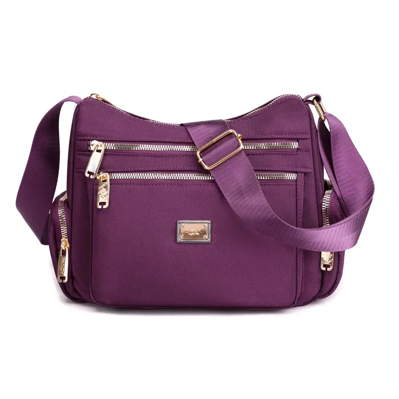 Waterproof Nylon Satchel Crossbody Shoulder Purse Handbag for Women Messenger Bags