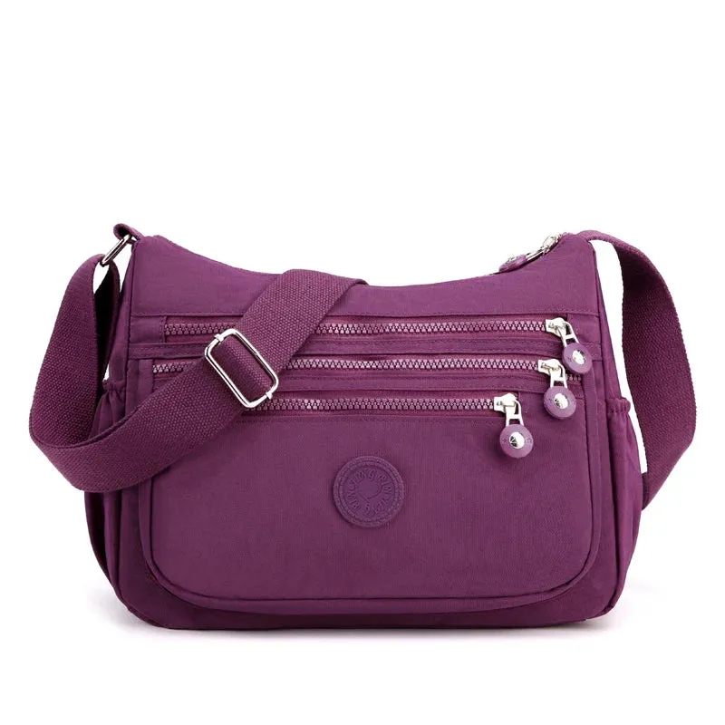 Waterproof Nylon Satchel Crossbody Shoulder Purse Handbag for Women Messenger Bags
