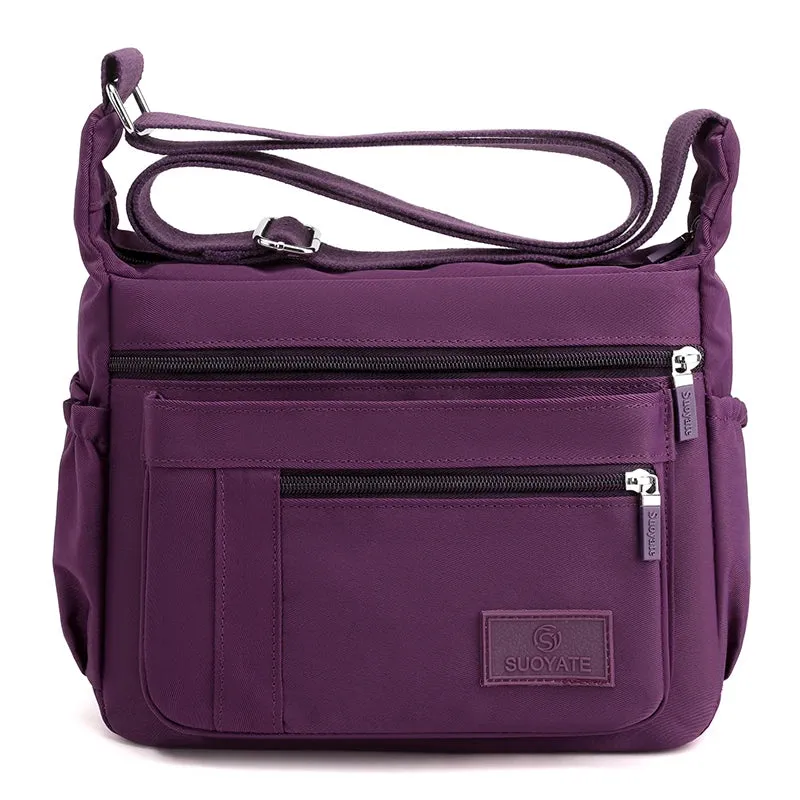 Waterproof Nylon Satchel Crossbody Shoulder Purse Handbag for Women Messenger Bags