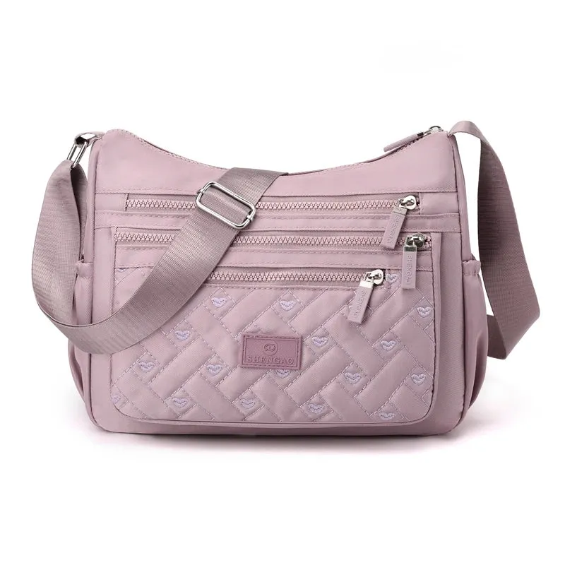Waterproof Nylon Satchel Crossbody Shoulder Purse Handbag for Women Messenger Bags