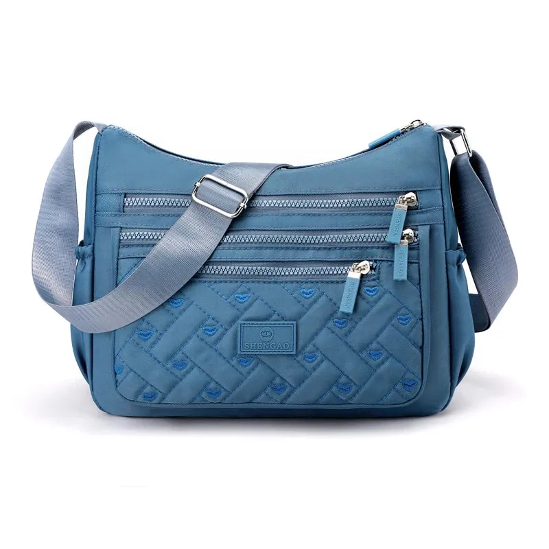 Waterproof Nylon Satchel Crossbody Shoulder Purse Handbag for Women Messenger Bags