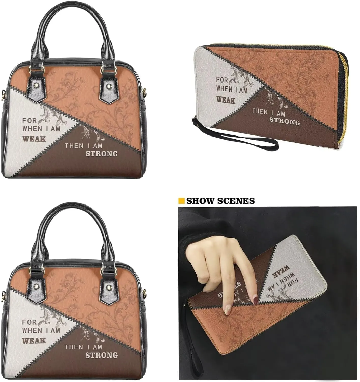 Waterproof Wallet and Purse Set Womens Satchel Purses and Handbags Top Handle Bag for Shopping