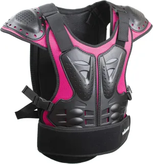 Webetop Kids Dirt Bike Gear ATV Chest Protector Motocross Mountain Bike Girls Chest Protector for Riding 4 Wheeler MTB Black/Pink M