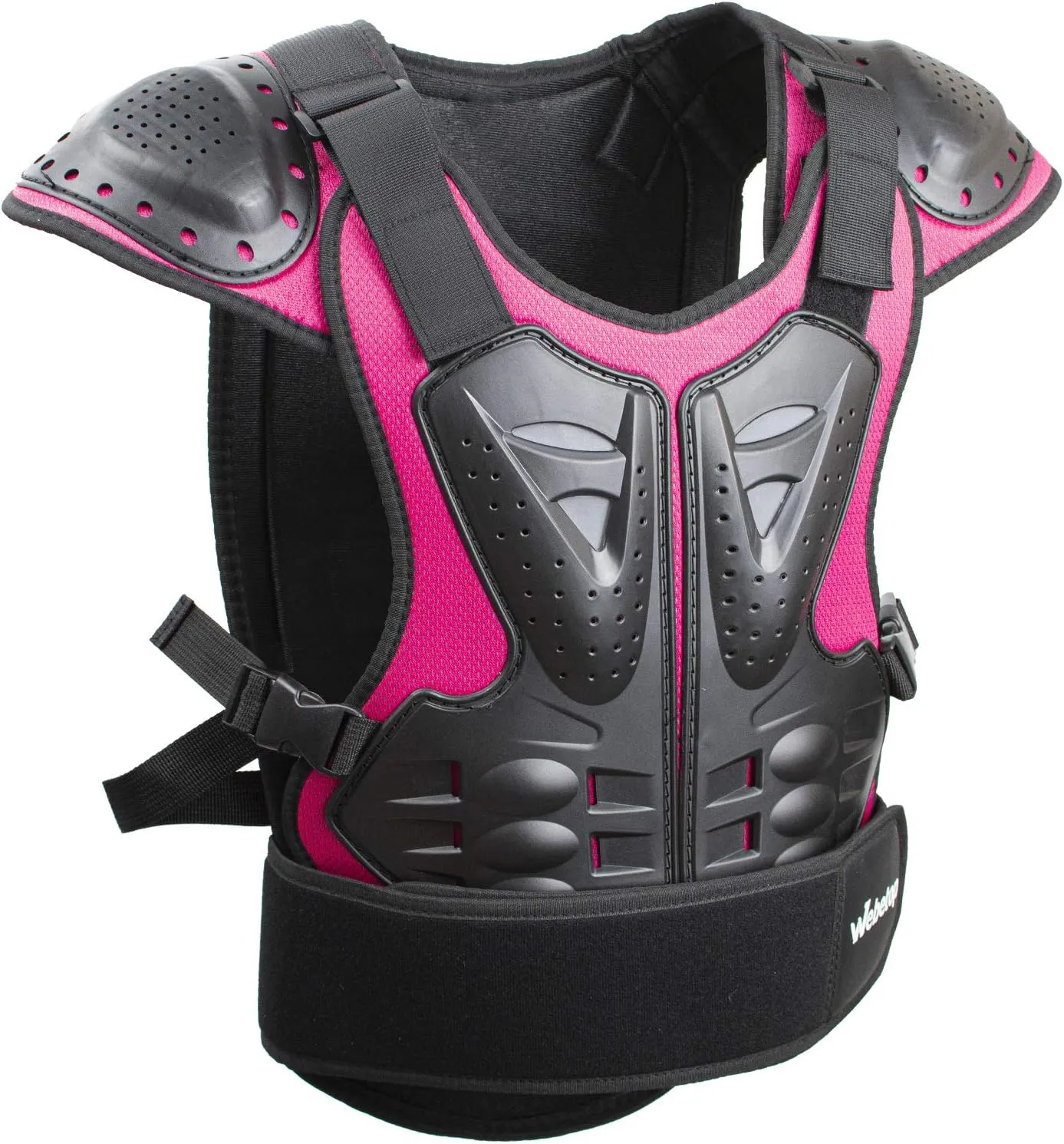 Webetop Kids Dirt Bike Gear ATV Chest Protector Motocross Mountain Bike Girls Chest Protector for Riding 4 Wheeler MTB Black/Pink M