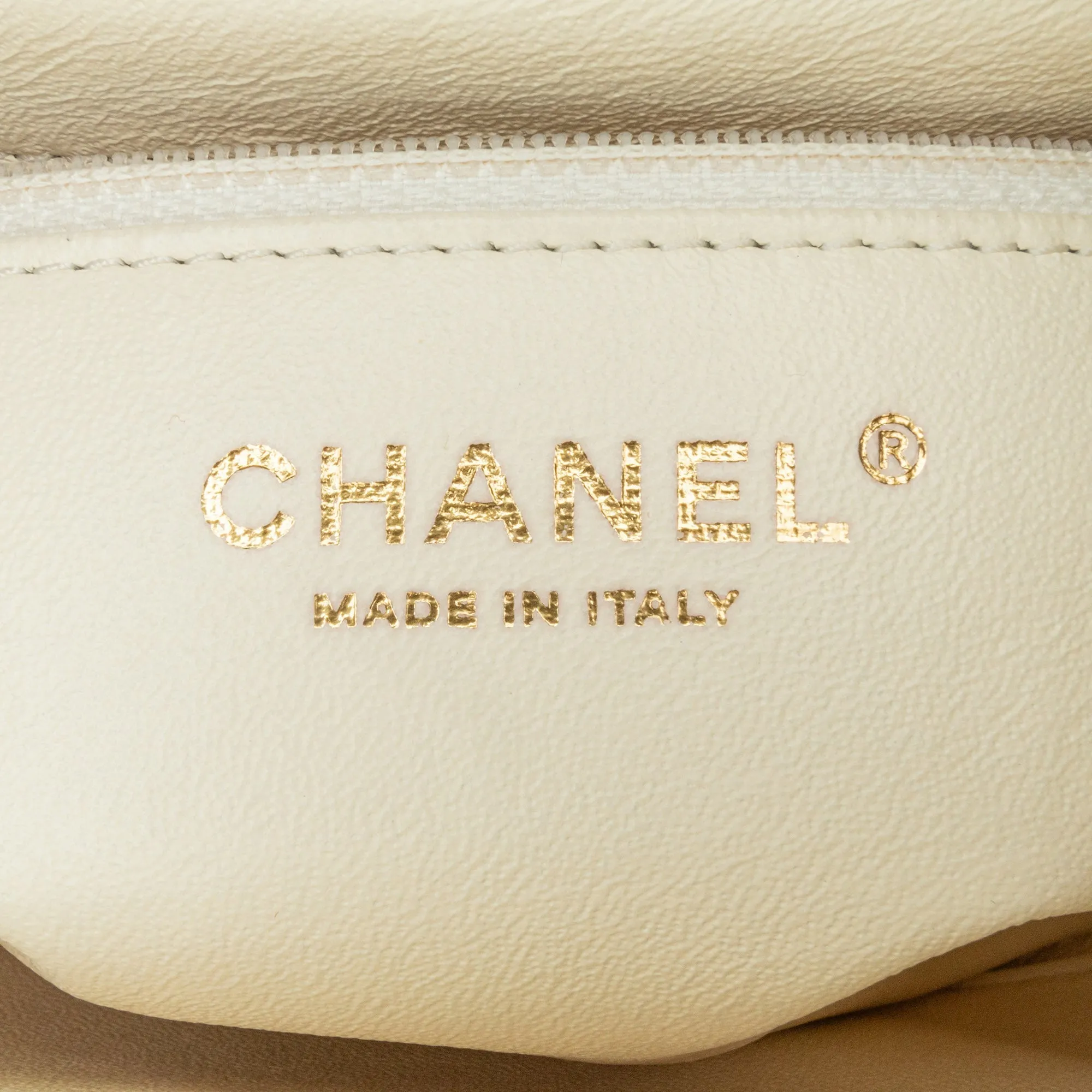 White Chanel Small Caviar Business Affinity Top Handle Bag Satchel