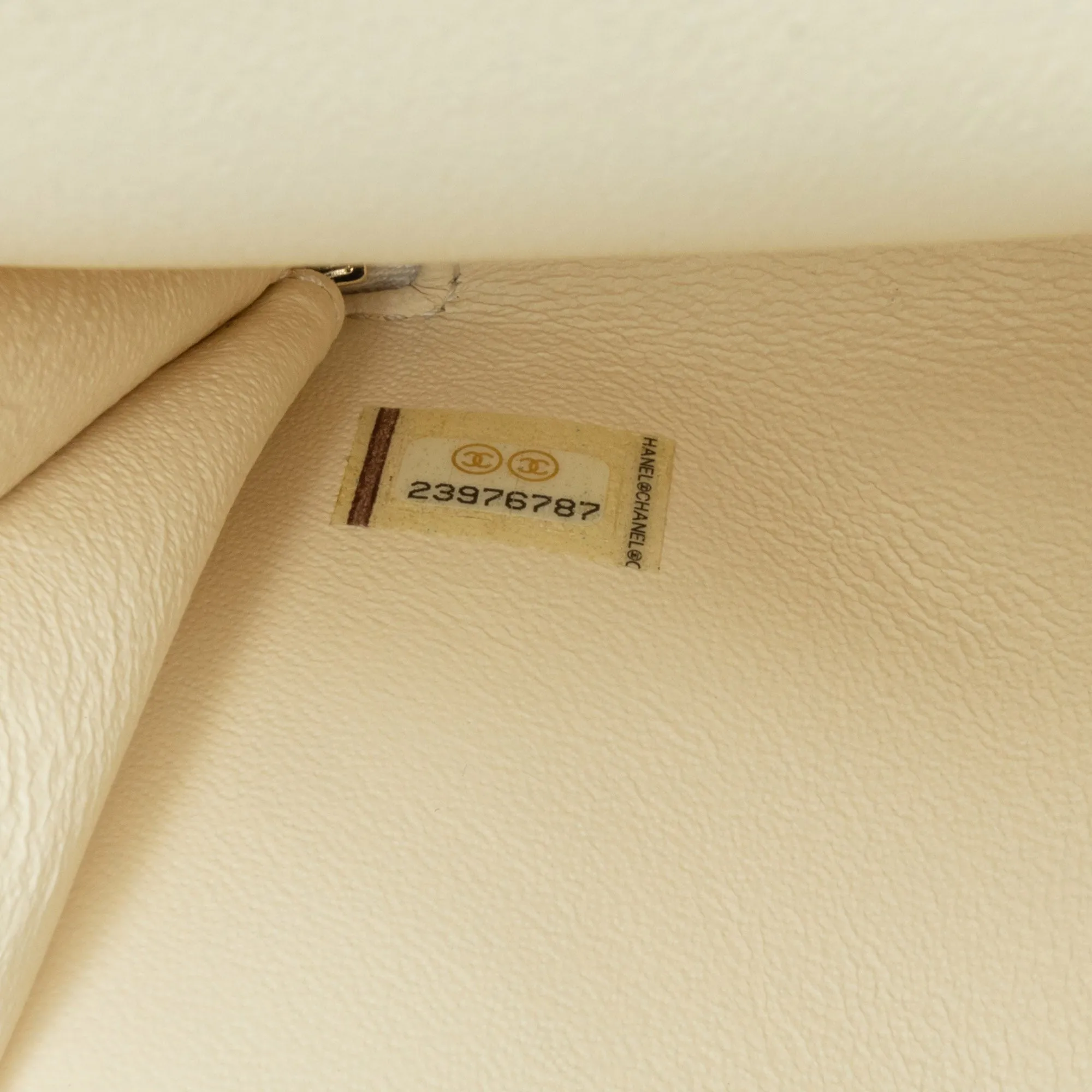 White Chanel Small Caviar Business Affinity Top Handle Bag Satchel
