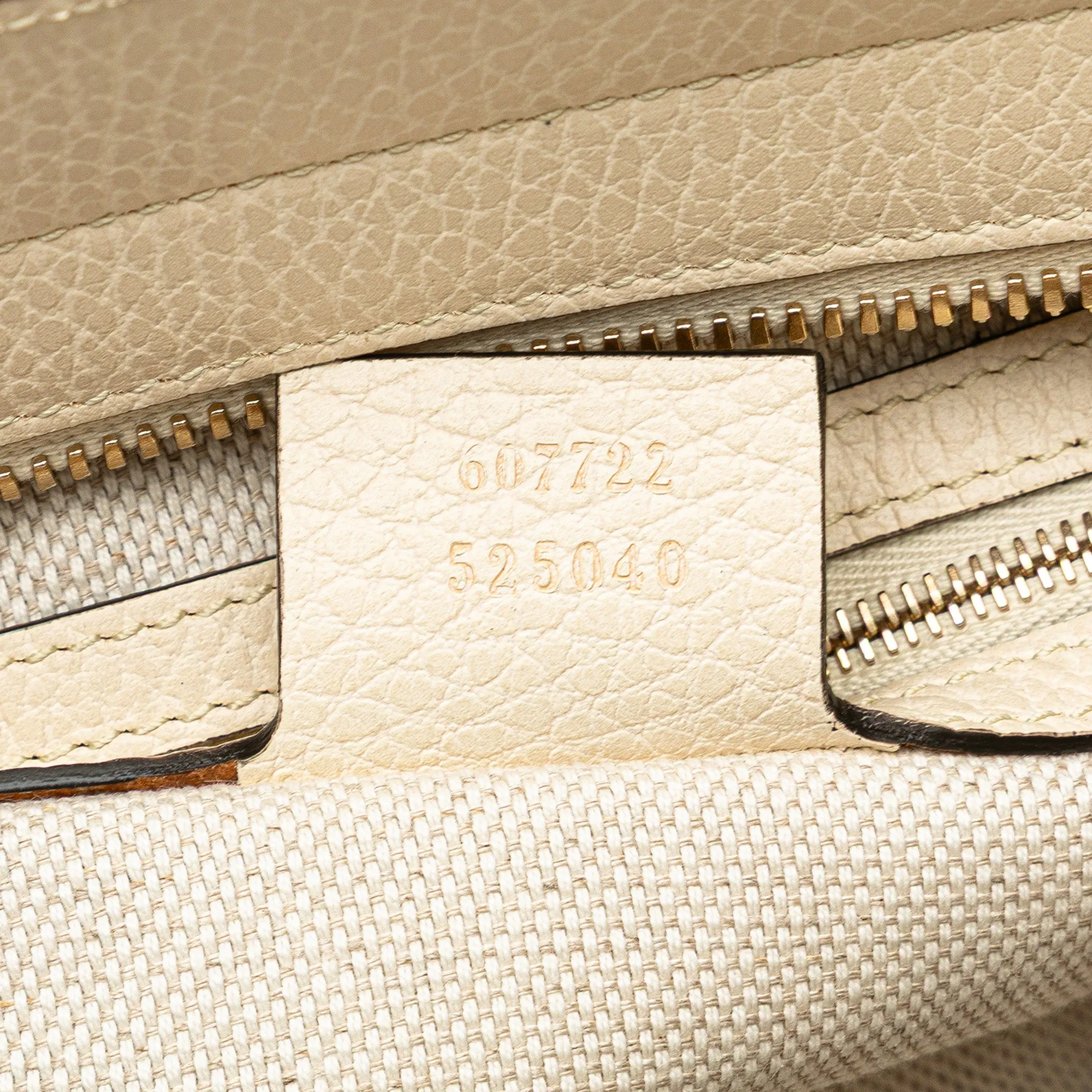 White Gucci Medium Dollar Calf Soho Top Handle Convertible Tote Satchel