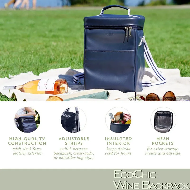 Wine Cooler - Leather Backpack