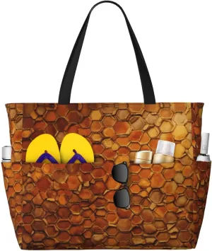 Wine Cork Beach Tote Bag For Women Beach Bag Waterproof And Sandproof Tote Bag Large Travel Bag