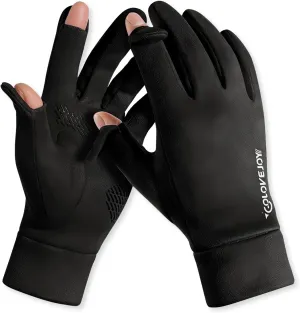 Winter Gloves Men Women Convertible Mittens Touch Screen Gloves Suede Gloves Fleece Lined Non-Slip Thermal Gloves
