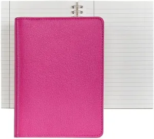 Wire-O-Notebook REFILLABLE 7in Pink Fine Leather Journal by Graphic Image - 5x7